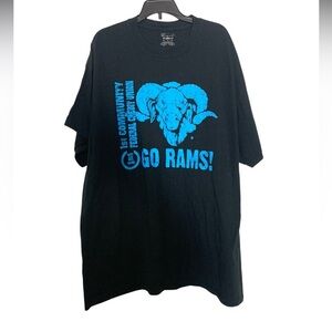 Vintage Go Rams NFL 1st Community Federal Credit Union Black Tee